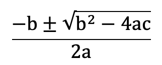 Quadratic formula for solving equilibrium problems