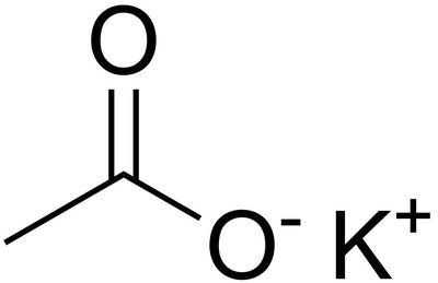 Potassium acetate structure
