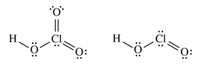 HClO3 and HClO2 Lewis structures