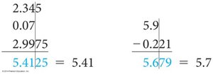 Addition/subtraction significant figures