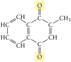 Highlighted bonds in fat-soluble vitamin