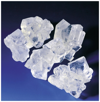 Rock candy formed by recrystallization