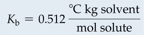 Boiling point elevation constant for water