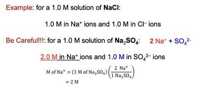 Electrolyte ion concentration example