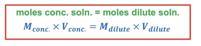 Dilution equation
