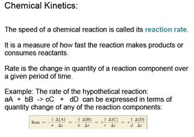 Definition of reaction rate and general rate expression