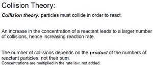 Collision theory explanation