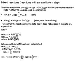 Mixed mechanisms with equilibrium steps