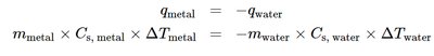 Heat exchange equation