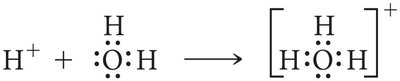 Formation of hydronium ion