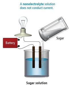 Nonelectrolyte solution does not conduct electricity