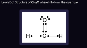 Lewis structure for CH2O, final structure
