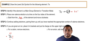 Lewis dot symbol for Te