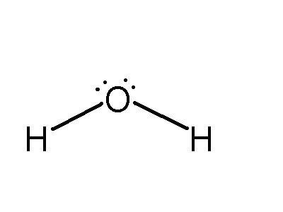 Lewis structure of water molecule