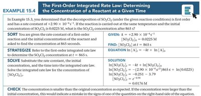 Example calculation using first-order integrated rate law