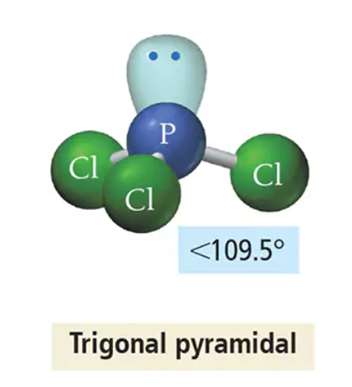 PCl3 trigonal pyramidal geometry
