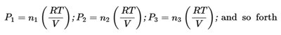 Partial pressure equations