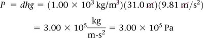 Pressure calculation for a diver