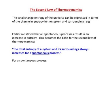 Second Law of Thermodynamics
