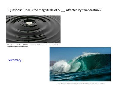 Temperature dependence of entropy change in surroundings