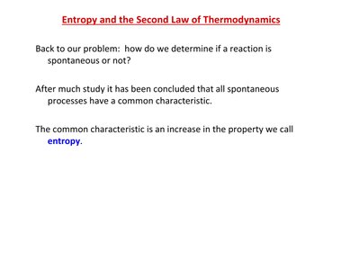 Entropy and the Second Law of Thermodynamics