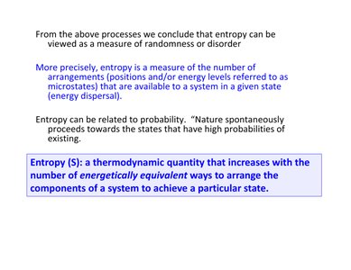 Entropy as randomness and probability