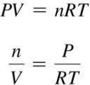 Molar density, molar mass, and density relationship