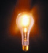 Argon gas in an incandescent bulb