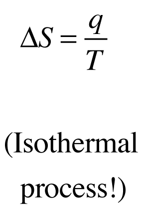 Entropy change in surroundings for isothermal process