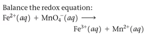 Balancing redox reactions in acidic solution (continued)