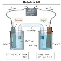 Comparison of voltaic and electrolytic cells