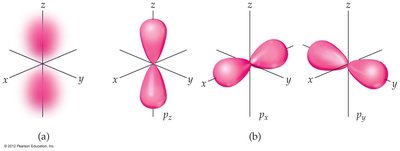 Shapes of s and p orbitals