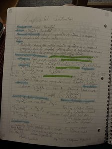 Handwritten notes on significant figures and scientific notation