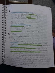 Handwritten notes on calculations with significant figures