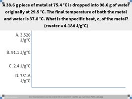 calorimetry specific heat calculation