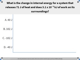 internal energy calculation multiple choice