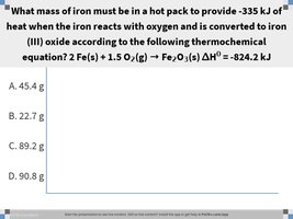 thermochemical equation iron calculation