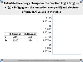 ionization energy and electron affinity calculation
