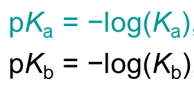 pKa and pKb formulas