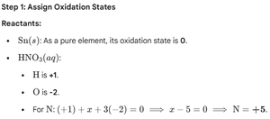 Stepwise identification of oxidation and reduction
