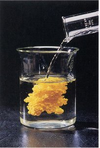 Formation of a precipitate in a beaker