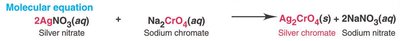 Molecular equation for silver chromate precipitation