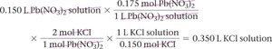 Final calculation for stoichiometry with Pb(NO3)2 and KCl