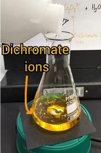 Dichromate ions in solution