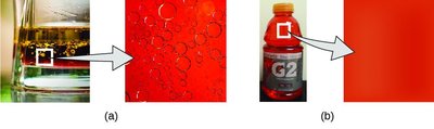 Comparison of heterogeneous and homogeneous mixtures