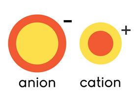 Cation vs anion size