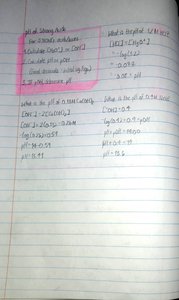 pH calculation for strong acids and bases