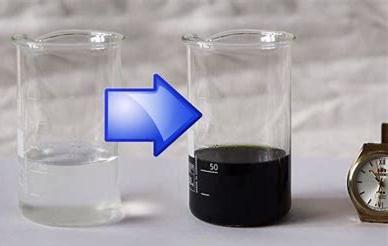 Iodine clock reaction color change