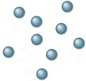 Gas phase particle arrangement