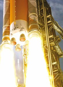 Rocket launch illustrating chemical reactions